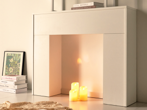 Fireplace Console Shelf White 3D Model