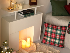 Fireplace Console Shelf White 3D Model