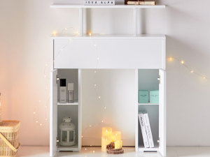 Fireplace Console Shelf White 3D Model