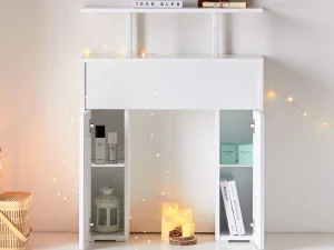 Fireplace Console Shelf White 3D Model