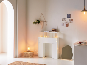 Fireplace Console Shelf White 3D Model