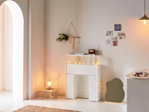 Fireplace Console Shelf White 3D Model