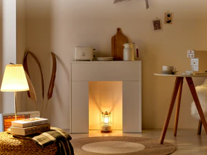 Fireplace Console Shelf White 3D Model