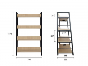 Bookshelf 4 Tier Model 3D