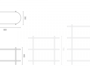 Homaika Shelf Bookshelf 3D Модель