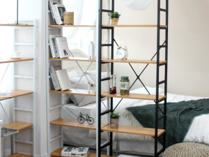 Steel bookshelf bookshelf storage Modelo 3D