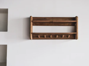 Kraft Wall Mounted Vintage Wood Shelf D 3D Model