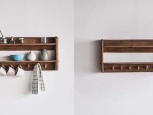 Kraft Wall Mounted Vintage Wood Shelf D 3Dモデル