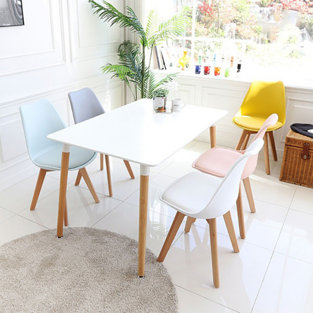 Elon HPM White Wood Dining Table 3D Model .c4d .max .obj .3ds .fbx .stl .blend 