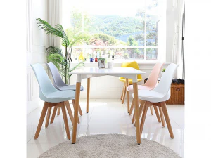 Elon HPM White Wood Dining Table 3D Model