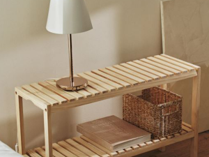 Solid wood kitchen shelf Modèle 3D