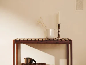 Solid wood kitchen shelf 3D Model