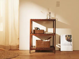 Solid wood kitchen shelf 3D Model