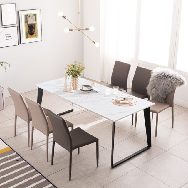 Ceramic Dining Table Set 1800 3D Model .c4d .max .obj .3ds .fbx .stl .blend 