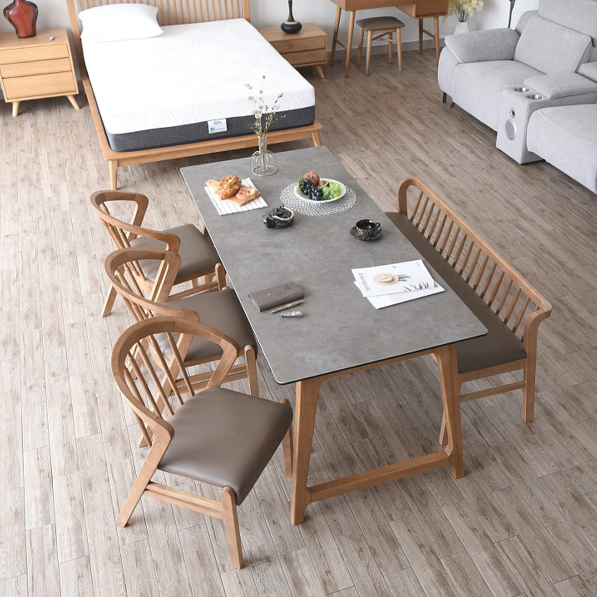 Ceramic dining table set 3D Model .c4d .max .obj .3ds .fbx .stl .blend