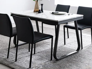 Verdi marble dining table set 3D Model