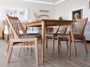 Freesia Dining Table Set 3D Model