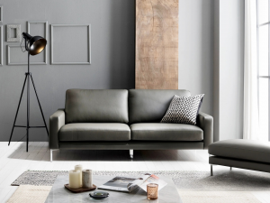 Natural cotton leather cowhide sofa Model 3D