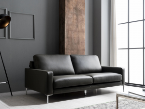 Natural cotton leather cowhide sofa Model 3D