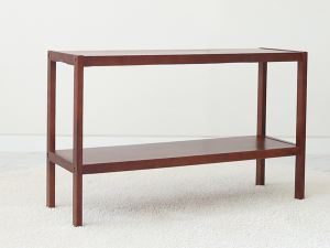 Solid wood brownie bench 2-tier shelf 80cm Modèle 3D