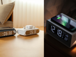 Wireless charging mood light LED table clock Modelo 3D