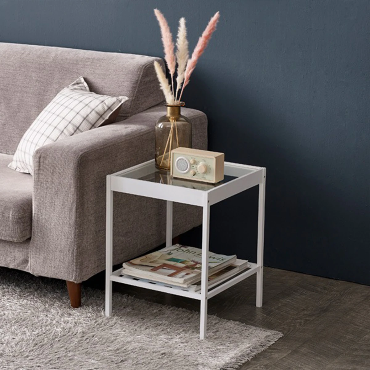 Glass 2 tier side table 3D Model .c4d .max .obj .3ds .fbx .stl .blend