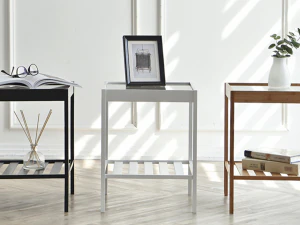 Glass 2 tier side table 3D Model