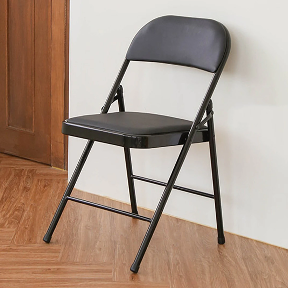 Folding Cushion Steel Chair 3D Model .c4d .max .obj .3ds .fbx .stl .blend 