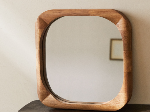 Wood Square Mirror Model 3D