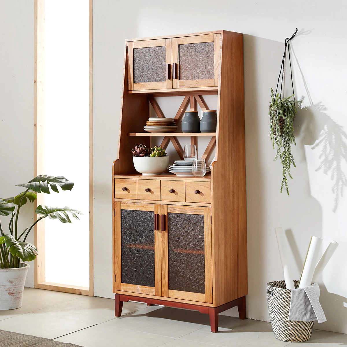 Solid wood multi-purpose console 3D Model .c4d .max .obj .3ds .fbx .stl .blend 