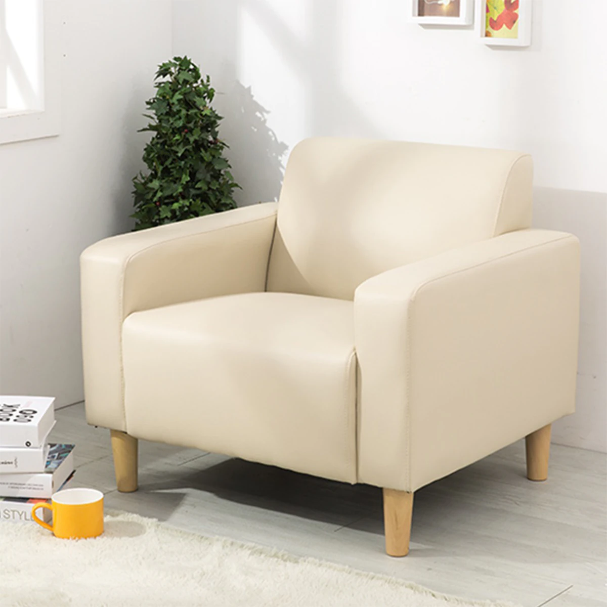 Pico 1 person artificial leather sofa 3D Model .c4d .max .obj .3ds .fbx .stl .blend 