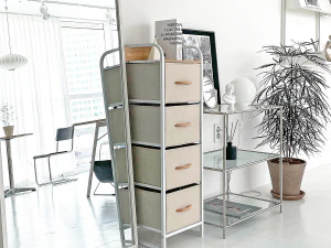 Urban fabric storage chest of drawers slim 3D Model