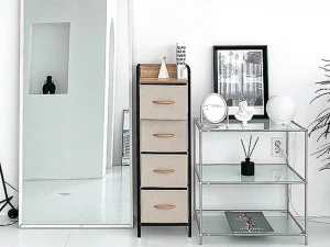 Urban fabric storage chest of drawers slim 3D Model