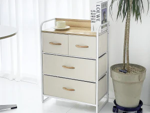 C&oacute;moda con almacenaje de tela urbana Modelo 3D