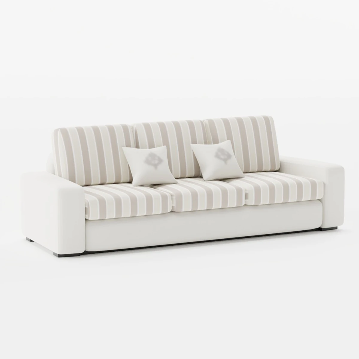 Sofa John 3 seats modern fabric 3D Model .c4d .max .obj .3ds .fbx .stl .blend 