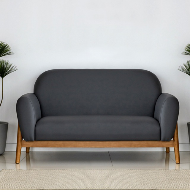 Artificial leather sofa for two Model 3D .c4d .max .obj .3ds .fbx .stl .blend