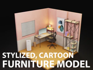 Low Poly furniture model pack pack 1 3D Model