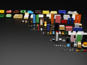 Low Poly furniture model pack 5 3D Model
