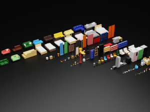 Low Poly furniture model pack 5 3D Model