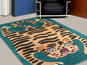 Tibetan tiger animal rug carpet 3D Model
