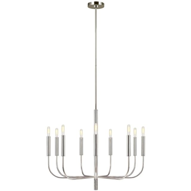 Yves Polished Nickel Chandelier 3D 模型 .c4d .max .obj .3ds .fbx .stl .blend 