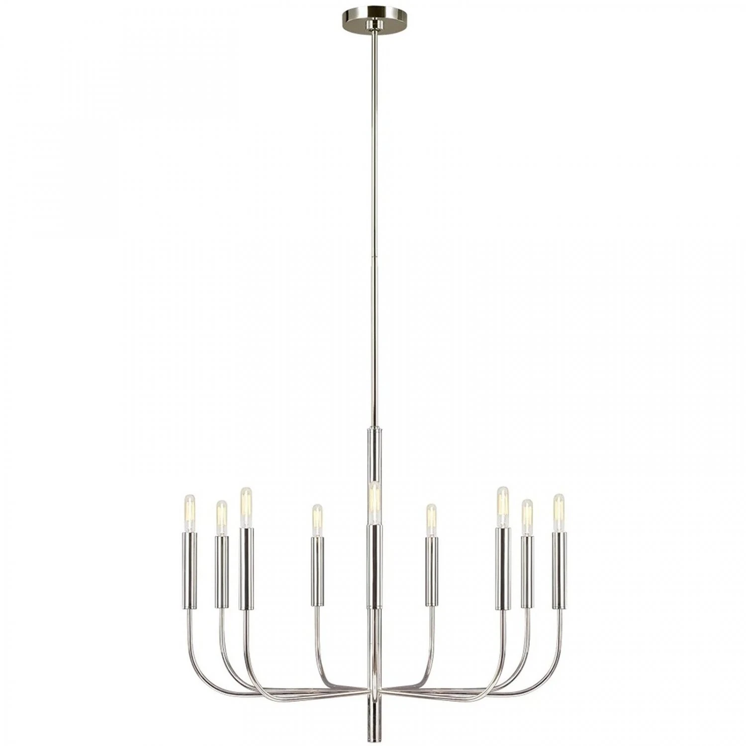 Yves Polished Nickel Chandelier 3D Model .c4d .max .obj .3ds .fbx .stl .blend 