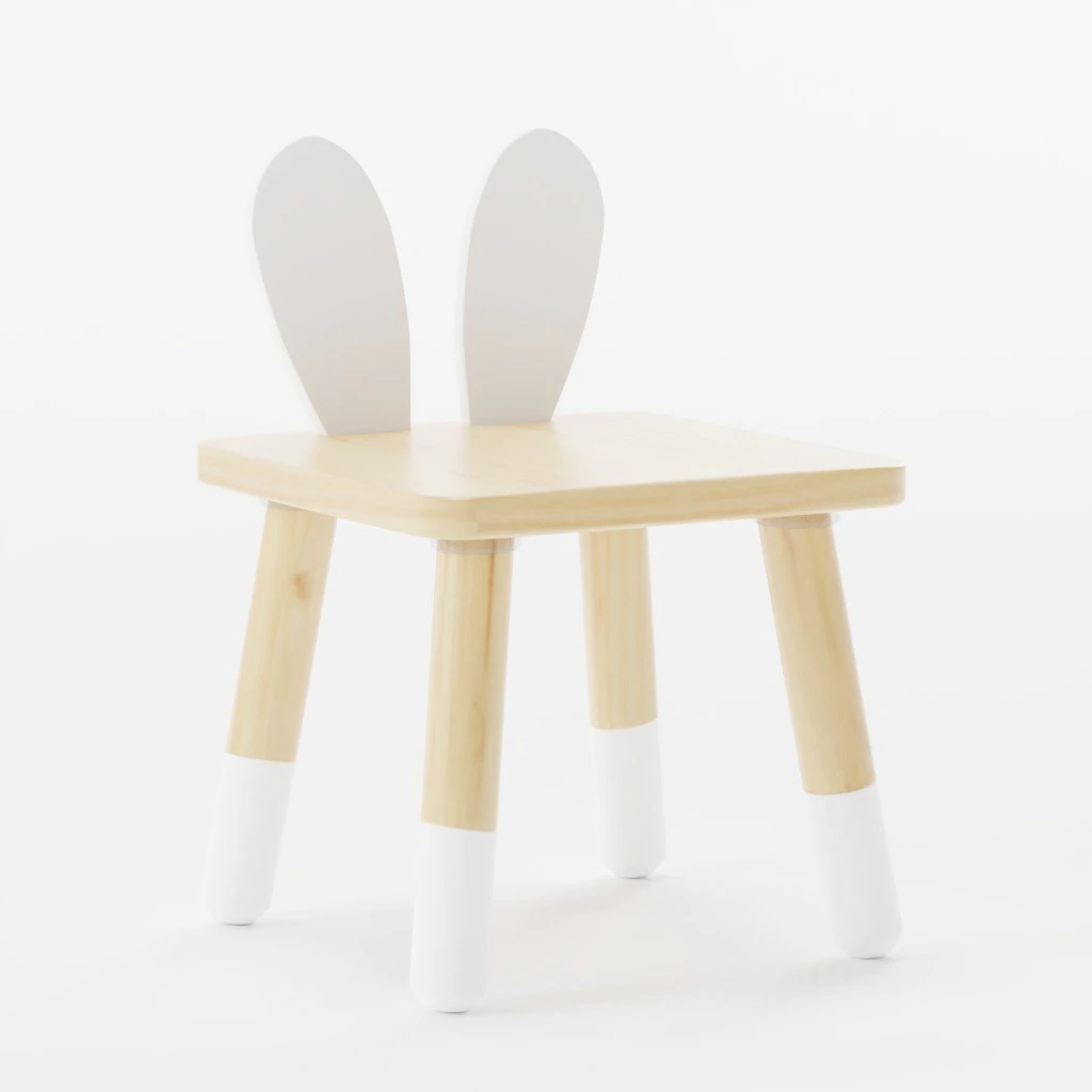 Rabbit chair 3D Model .c4d .max .obj .3ds .fbx .stl .blend 