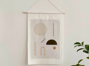 Wood Hanging Fabric Poster 3D मॉडल