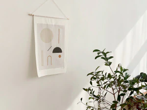 Wood Hanging Fabric Poster 3D Model
