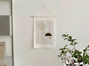 Wood Hanging Fabric Poster 3D मॉडल