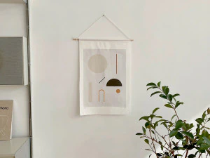 Wood Hanging Fabric Poster 3D Model