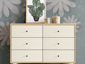 Mori 3-tier 1200 wide chest of drawers series Modelo 3D