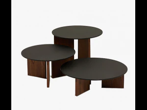 Dolmen round sofa table 3D Model