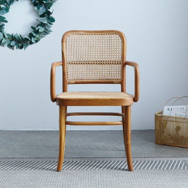Lungo Natural Ratan Solid Wood Armchair 3D Model .c4d .max .obj .3ds .fbx .stl .blend 